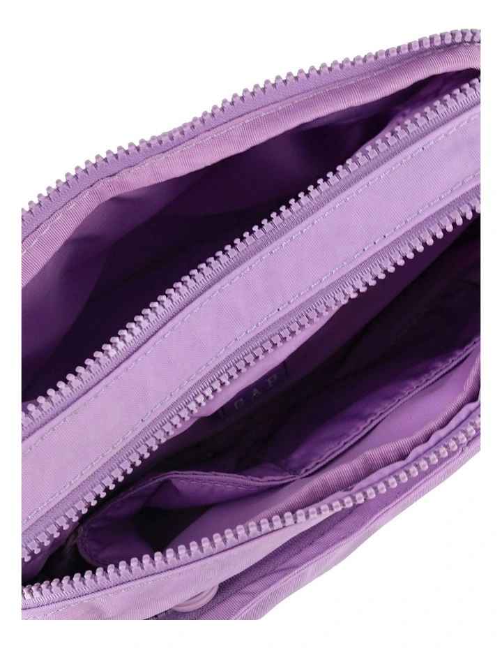 Nylon Cross-Body Bag in Purple