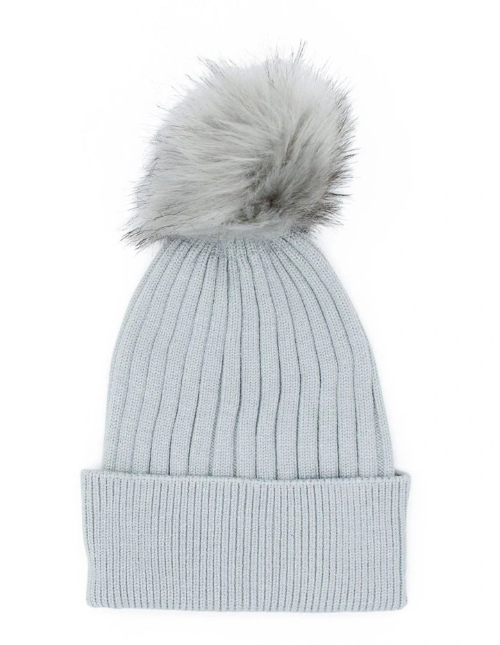Kalani Wool Blend Beanie in Sky Blue
