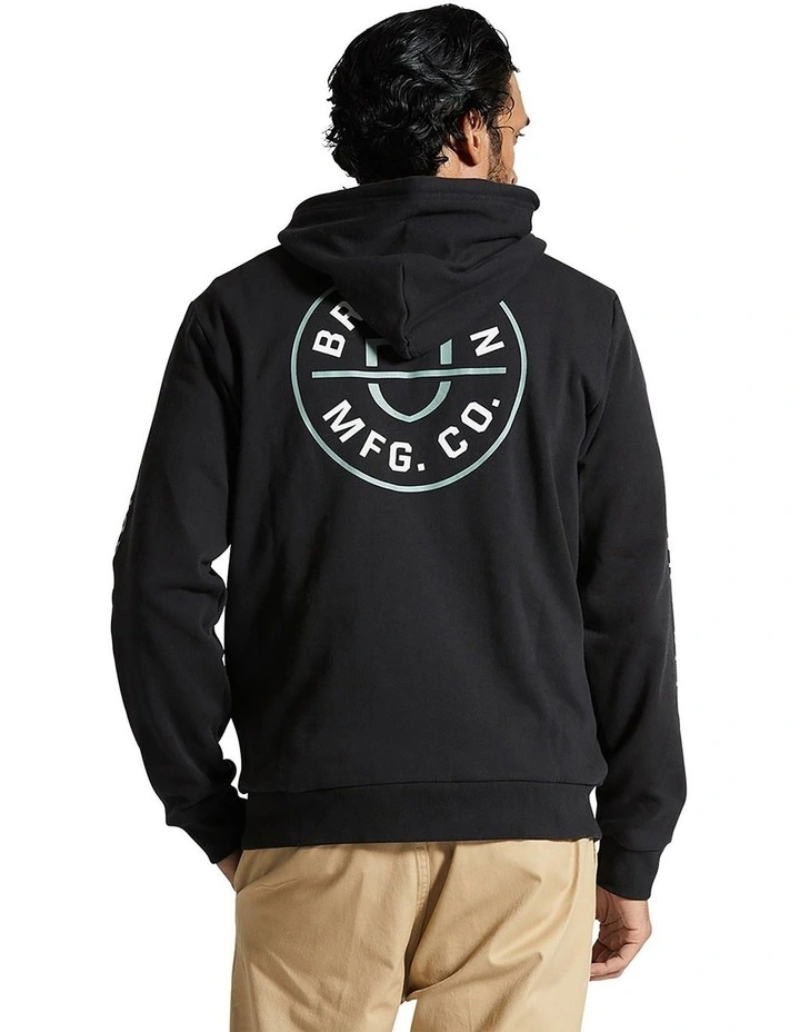 Crest Hoodie in Black/Green/White
