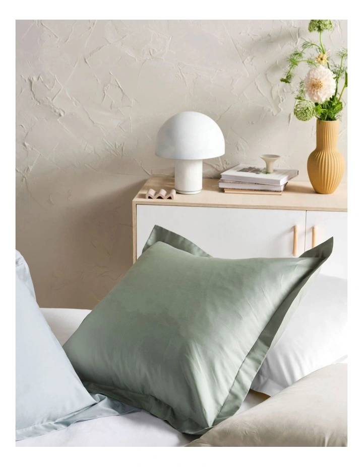 Augusta 500TC European Pillowcase in Green Gum