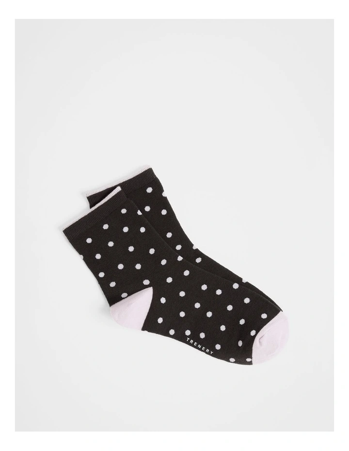 Spot 3/4 Sock in Black
