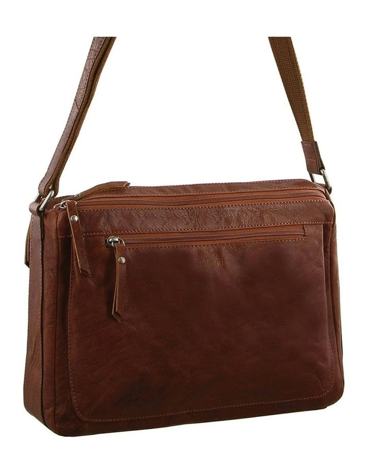 Nappa Leather Cross-Body Bag in Chestnut