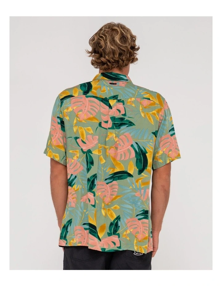 Pastel Paradise Short Sleeve Shirt in Green
