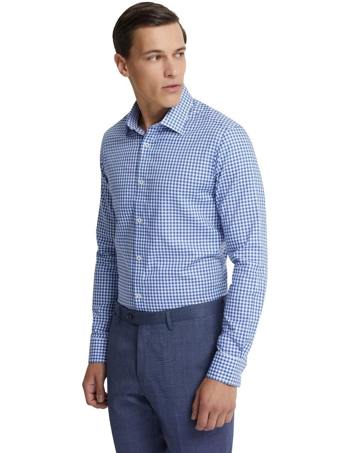 Beckton Gingham Check Shirt in Blue