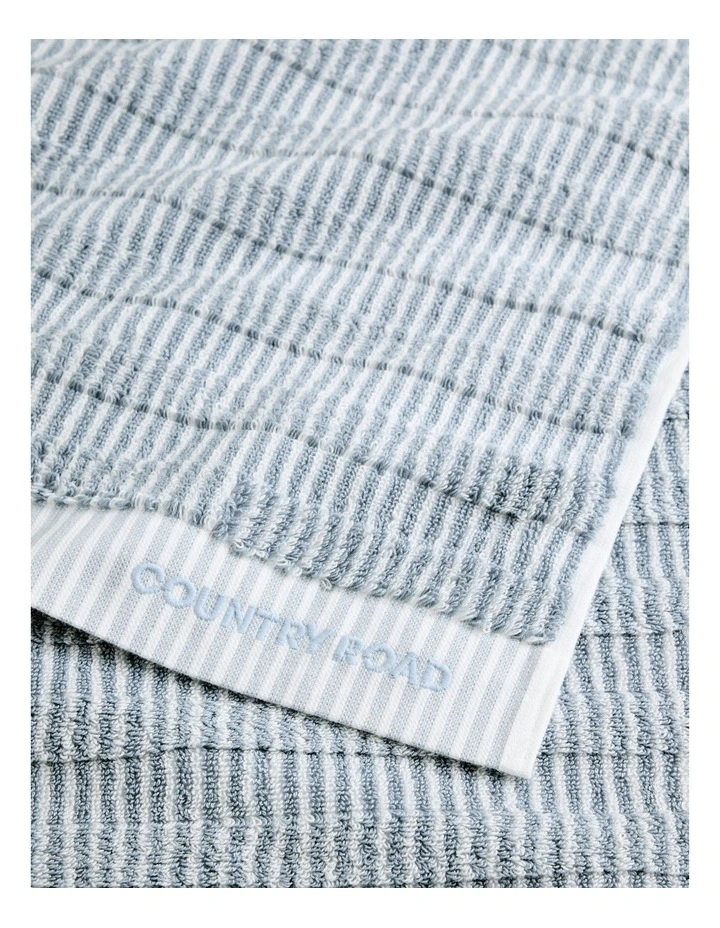 Pippa Australian Cotton Bath Towel in Mineral Blue