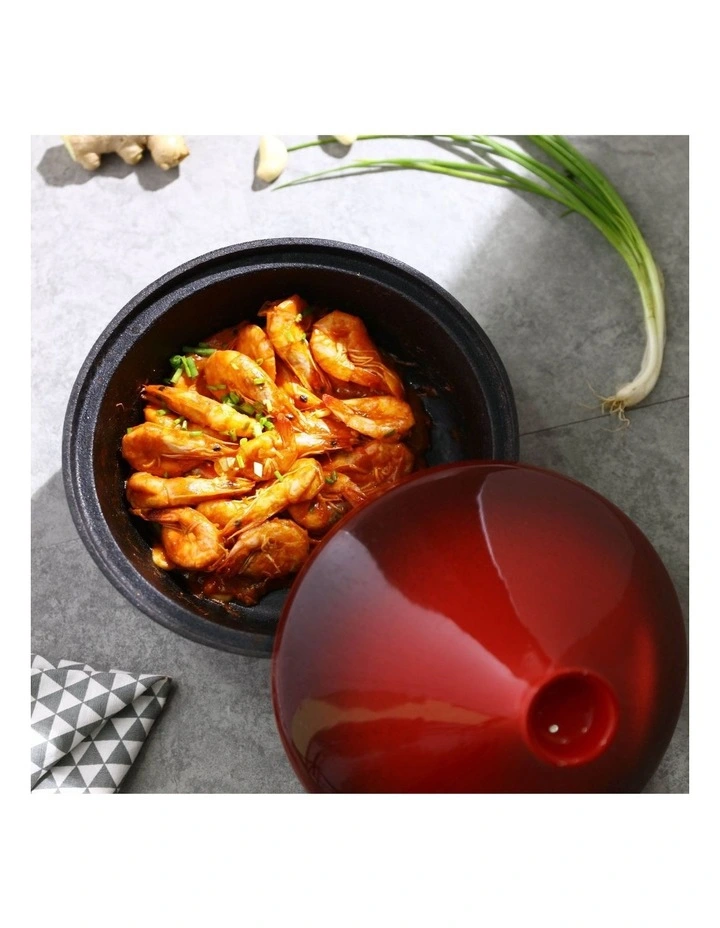 Cast Iron Tagine 25cm in Red