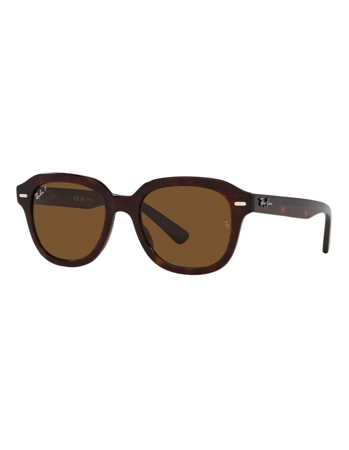 Erik Tortoise Polarised Sunglasses in Brown