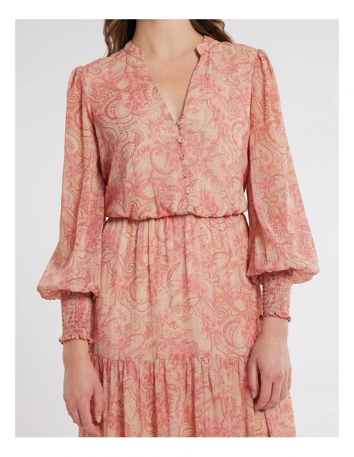 Floral Paisley Dress in Pink