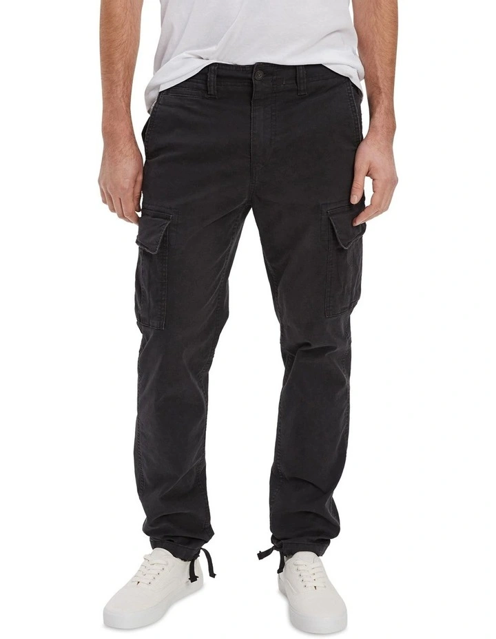 Flex Slim Lived-In Cargo Pant in Bold Black