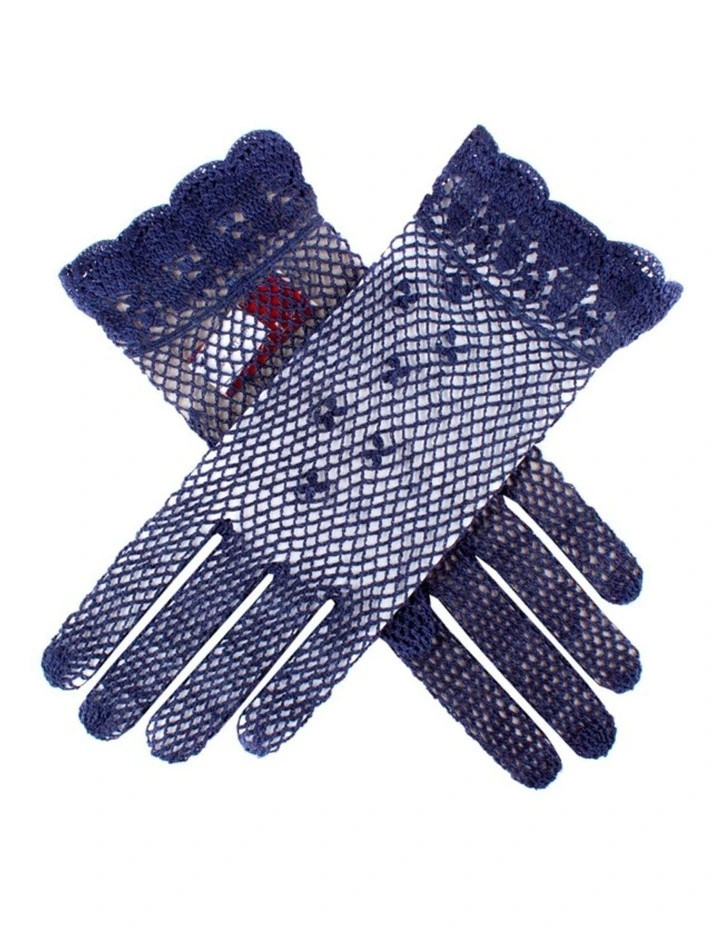 Hand Crochet Gloves in Navy