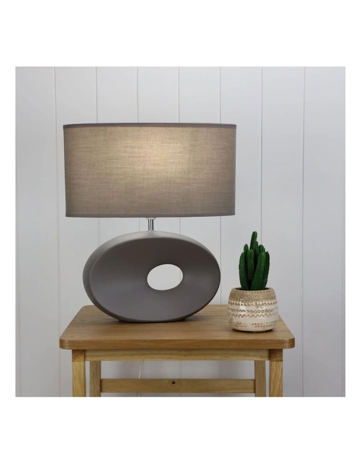 Louise Ceramic Table Lamp in Grey