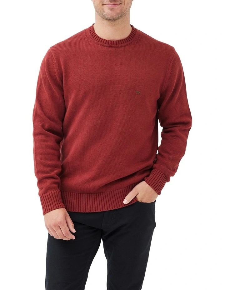 Gunn Crew Knit in Rust