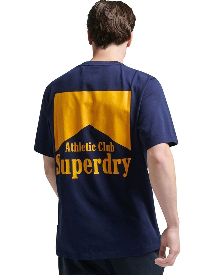 Athletic Club Graphic T-shirt in Rich Navy