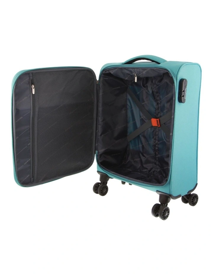 Vivant 55cm Cabin Soft-Shell Suitcase in Turquoise