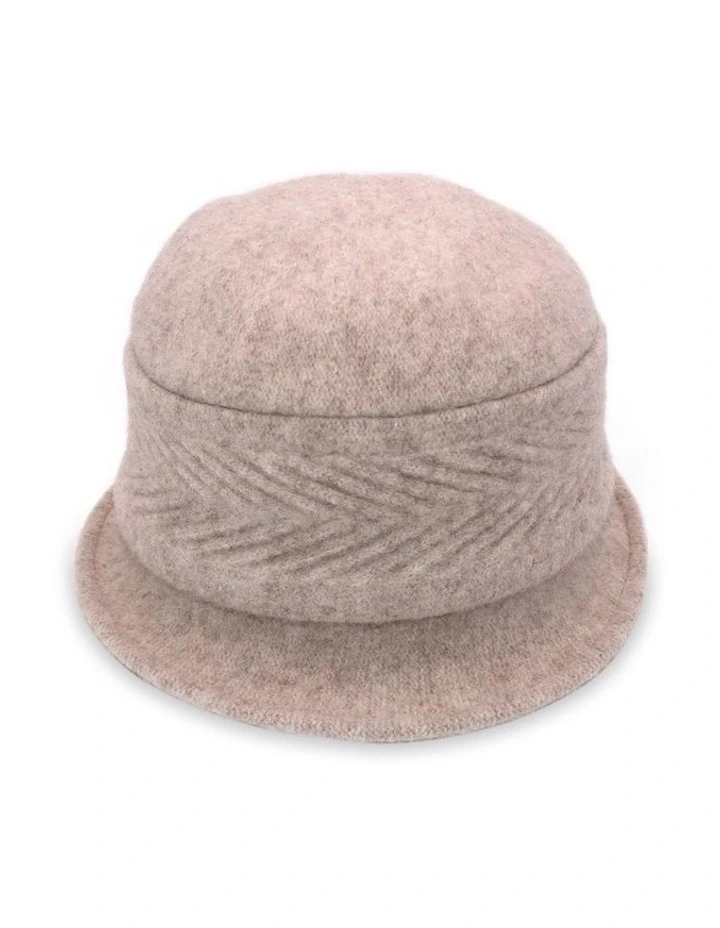Sadie Woollen Pull On Hat in Sand