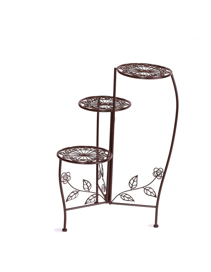 Outdoor Indoor Flower Pots Plant Stand in Brown