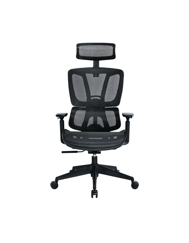Mecca Ergonomic Double Mesh Back and Seat Manager Chair in Black