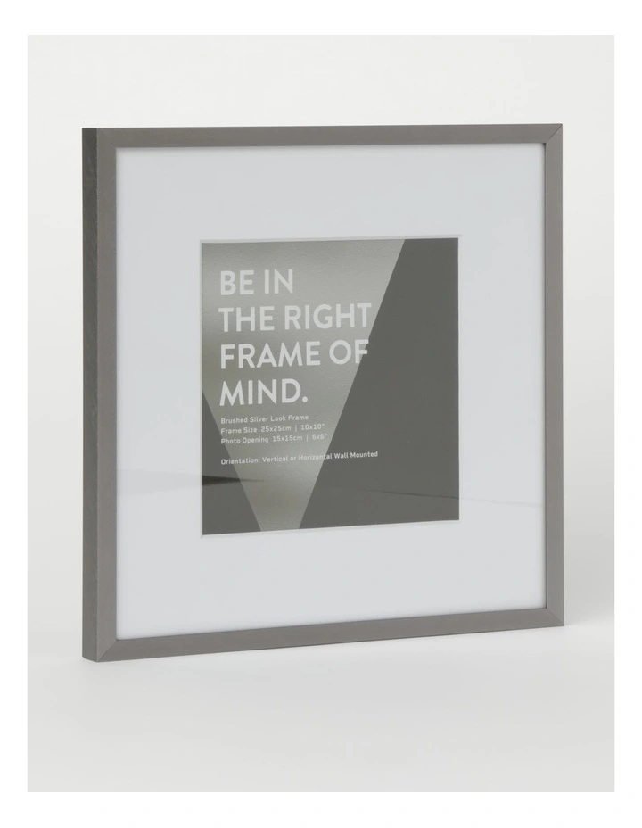Platinum Metal Frame 25x25cm/15x15cm in Brushed Silver