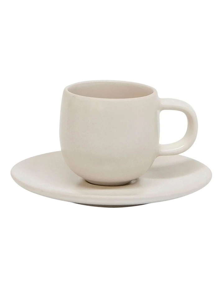 Hue Espresso Cup & Saucer 85ml/12cm in White