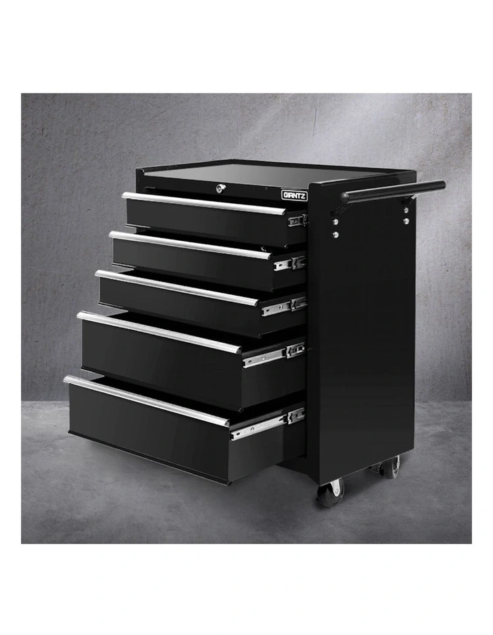 5 Drawer Cabinet Chest Tool Box in Black