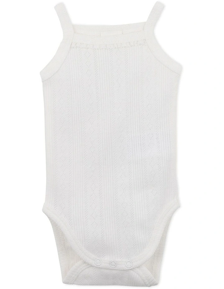 Pointelle Bodysuit In White