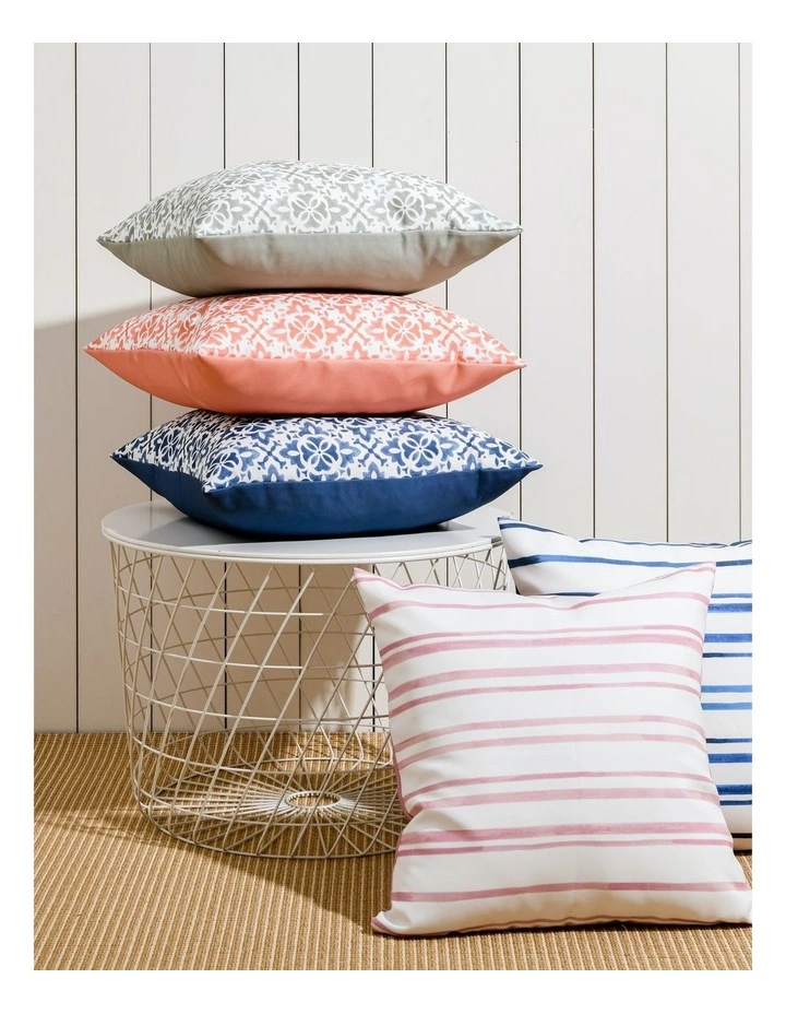 Morocco Printed Outdoor Cushion 50 x 50cm in Coral