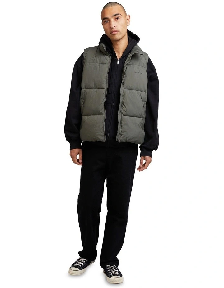 Fade Puffer Vest in Khaki