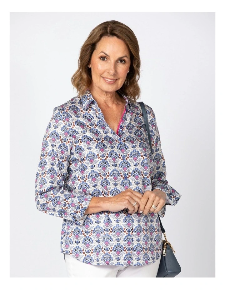 Royal Poetry Printed Shirt in Multi