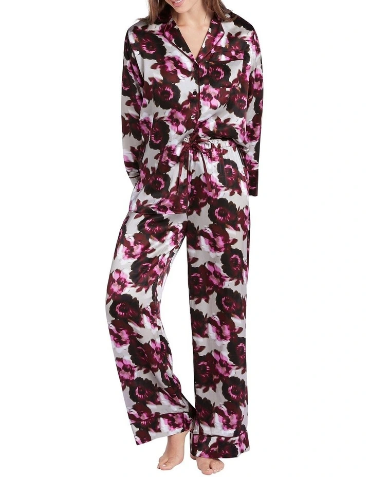 Flore Silk Pyjama Pant in Plum