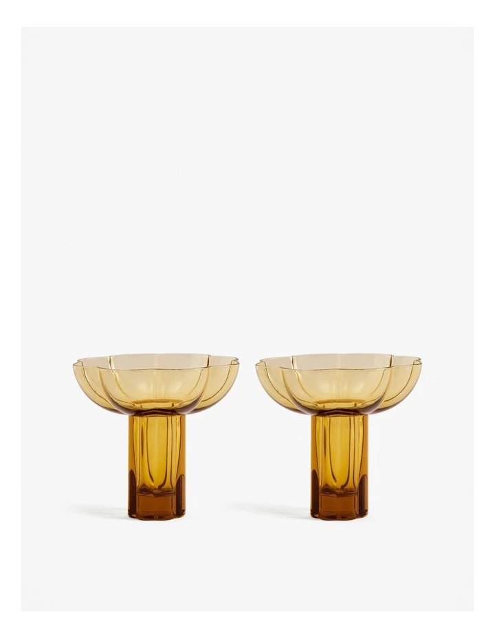 Audrey Cocktail Glass Set of 2 in Toffee