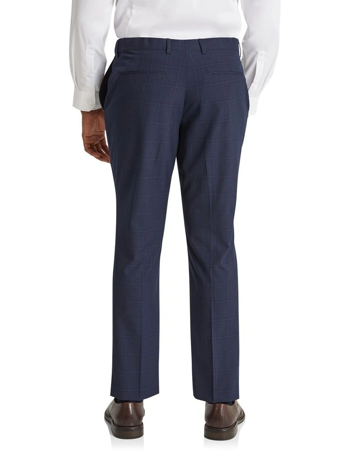 Damon Check Slim Dress Pant in Blue