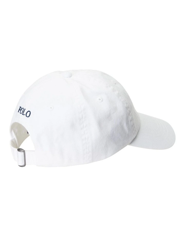 Cotton Chino Baseball Cap in White