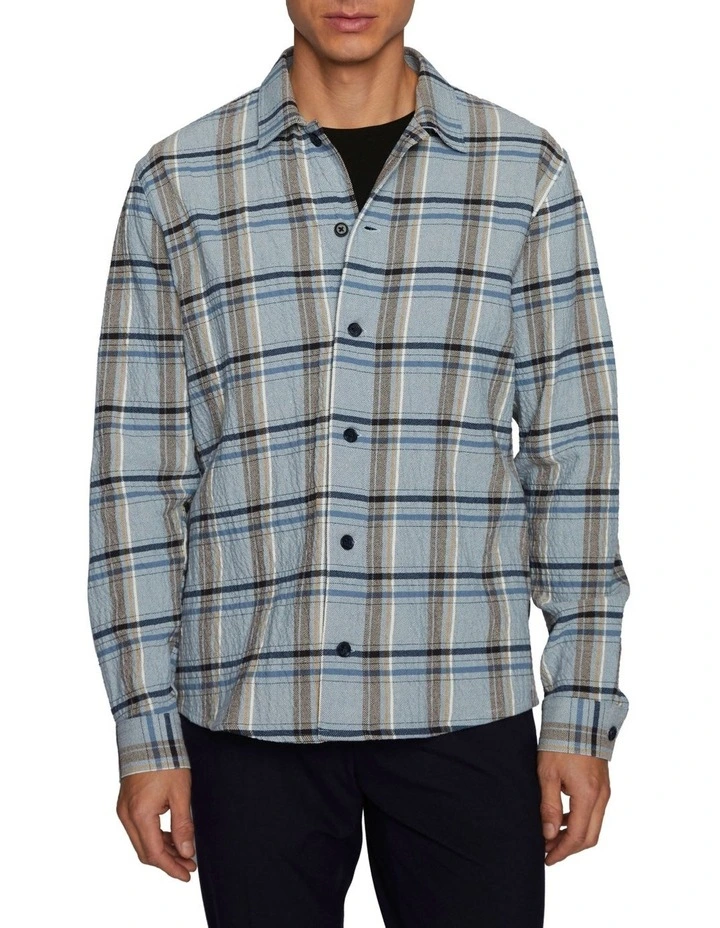 Pelton Heritage Long Sleeve Shirt in Chambray Blue
