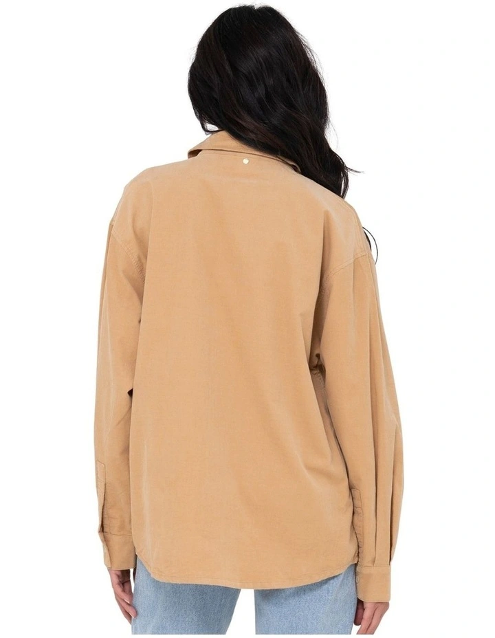 Tammy Cord Shirt in Beige