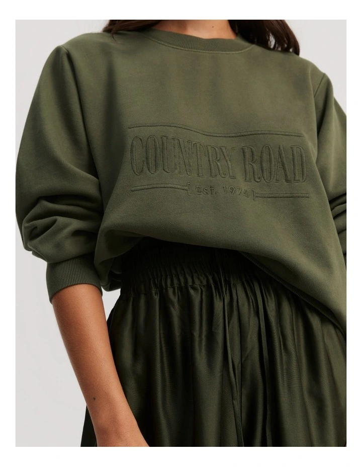 Verified Australian Cotton Heritage Sweatshirt in Dark Olive