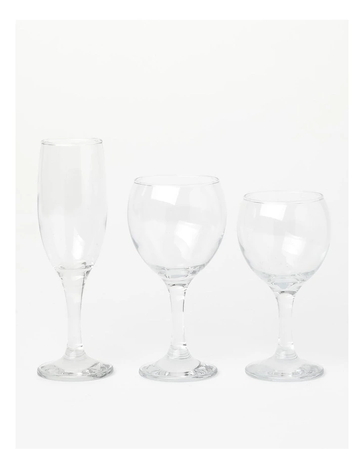 Friday Wine Glass Set 18 Piece in Clear