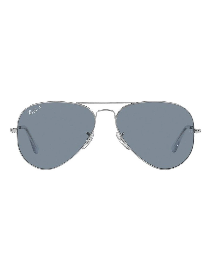 Aviator Classic Polarised Sunglasses in Silver