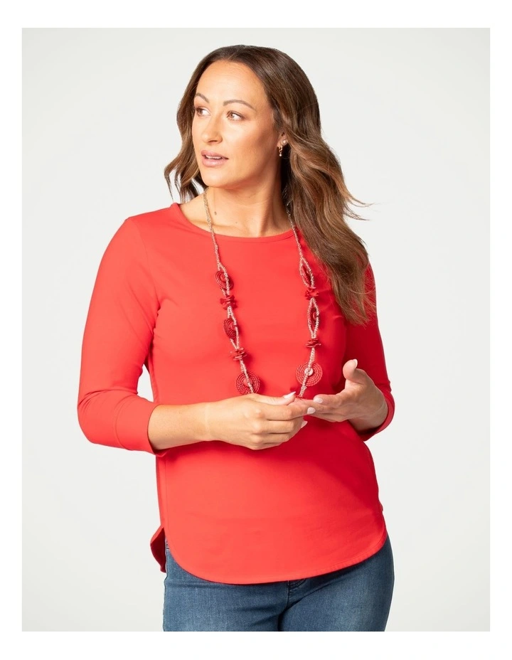 Eternity Modal Cotton Bind Top in Red