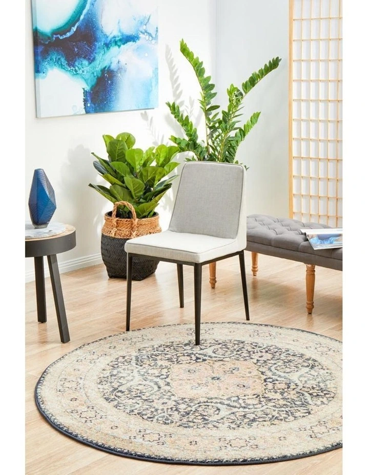 Legacy 858 Round Rug In Midnight Blue