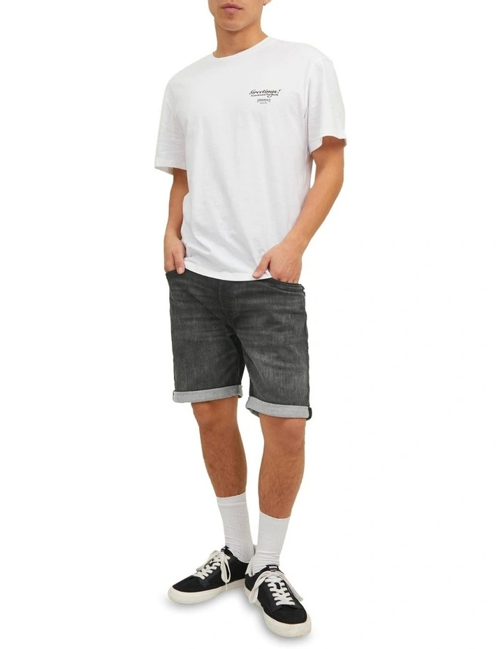 Rick Icon 612 Shorts in Black Denim