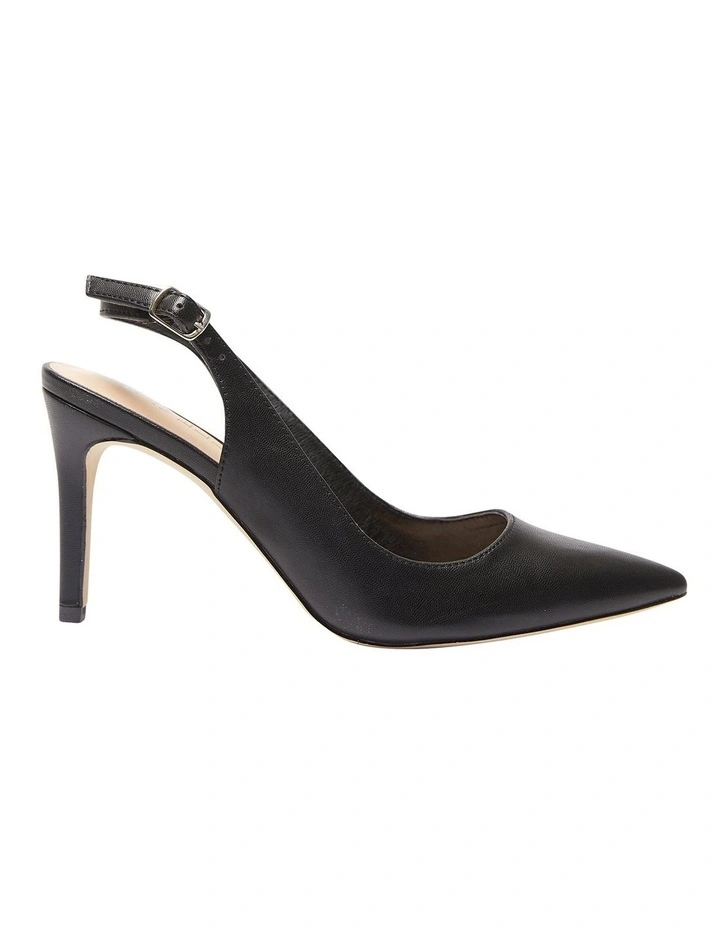 Whiz Heeled Shoes In Black Smooth
