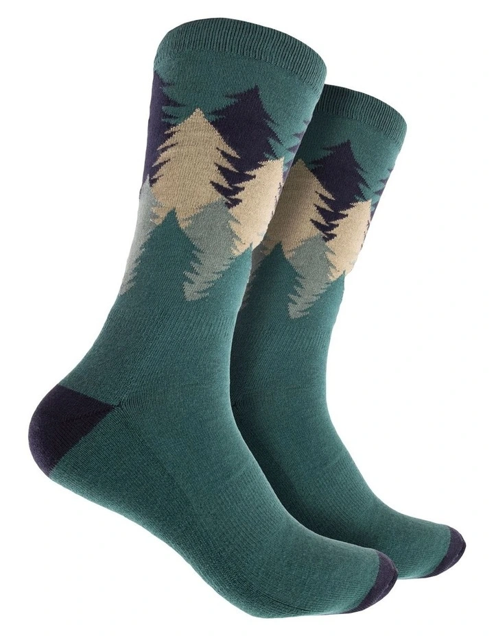 Bamboo Comfort Crew Socks in Forest