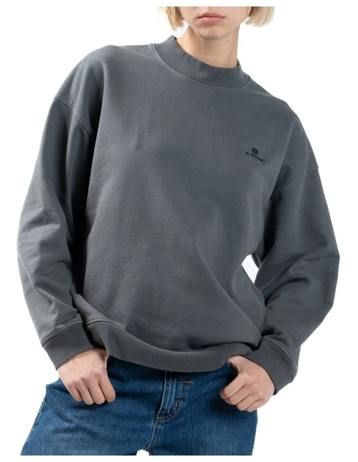 Arts And Industrial Oversize Crew Sweat Top in Merch Black