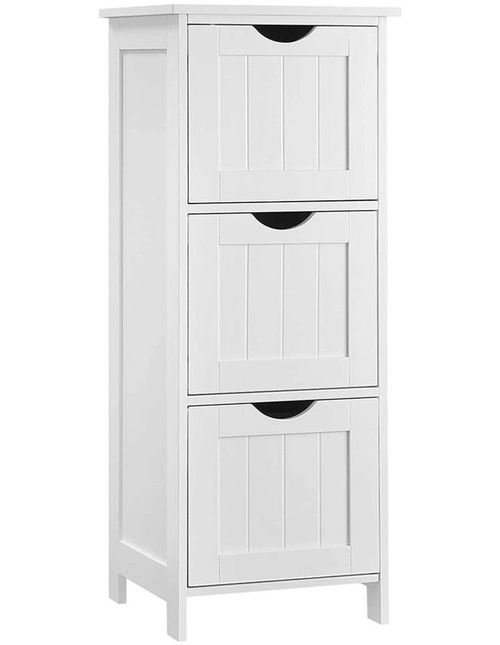 Floor Cabinet with 3 Drawers in White