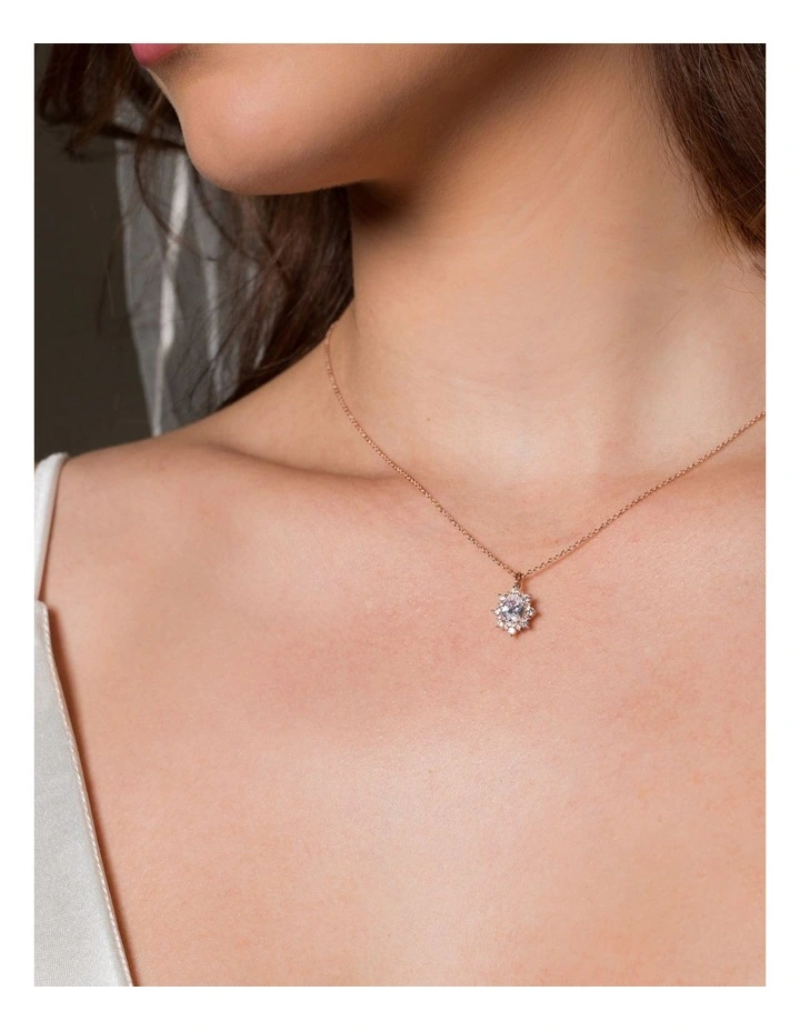 Iconic Bridal Eloise Rose Gold Pendant Necklace