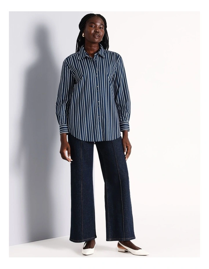 Organic Cotton Shirt in Navy
