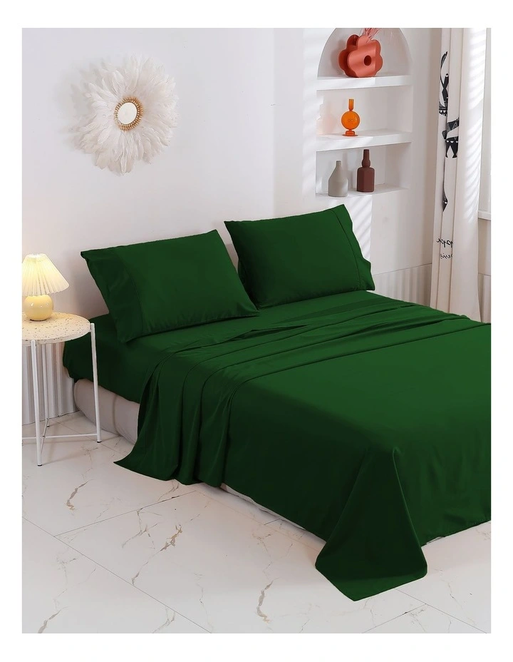 400TC Bamboo Cotton Blend Sateen Sheet Set in Eden