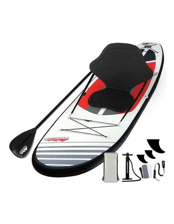 Inflatable Stand Up Paddle Board in White/Red