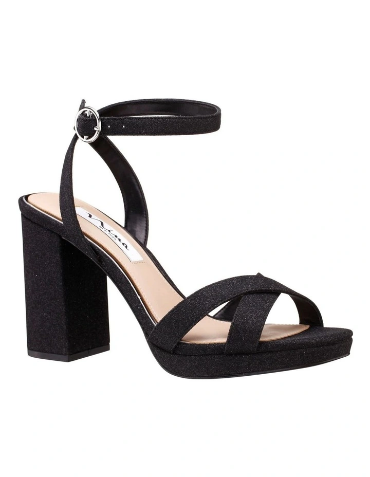 Shelia Sandals in Black Fantasy Net