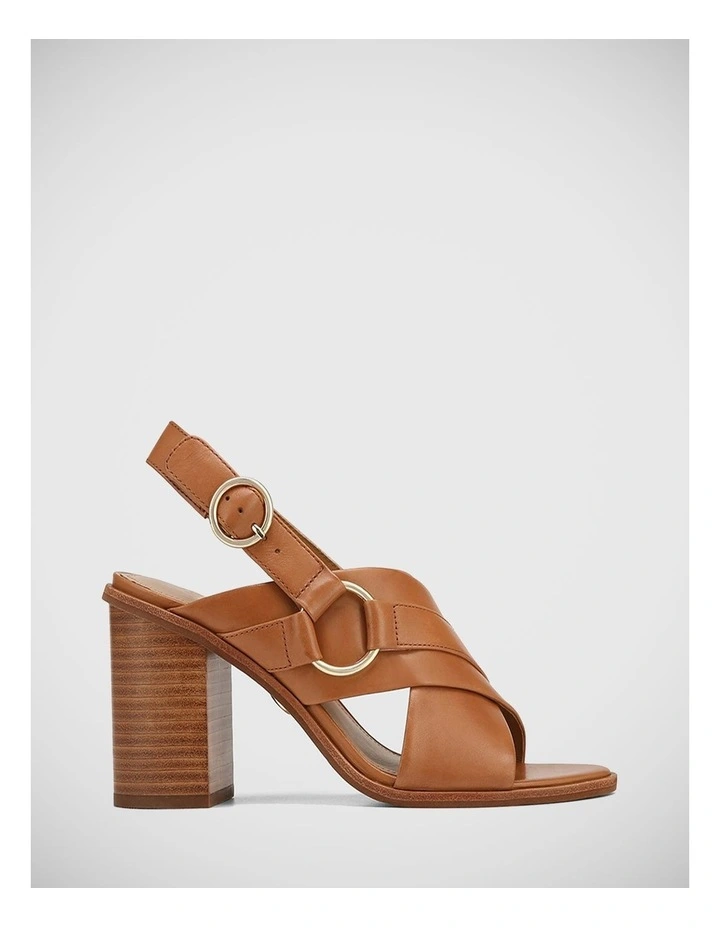 Fiorella Leather Sandal in Tan